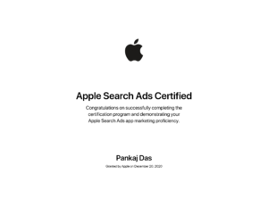 Apple Search Ads Certificate